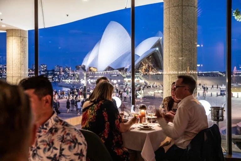 people enjoying their dinner