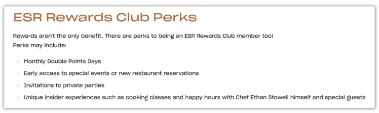 restaurant loyalty program example experiential rewards