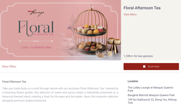 hotel guests can enjoy Floral Afternoon Tea